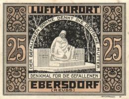 Német Birodalom/Weimari Köztársaság Ebersdorf 1921. 10 Pf + 25 Pf + 50 Pf
3 klf. teljes sor T:I