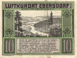 Német Birodalom/Weimari Köztársaság Ebersdorf 1921. 10 Pf + 25 Pf + 50 Pf
3 klf. teljes sor T:I