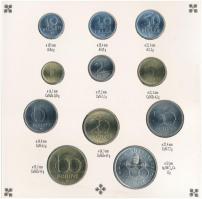 1993. 10f-200Ft (11xklf) forgalmi sor dísztokban, több lapos verzió, benne 200Ft Ag "MNB" ...