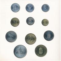 1993. 10f-200Ft (11xklf) forgalmi sor dísztokban, több lapos verzió, benne 200Ft Ag "MNB" ...