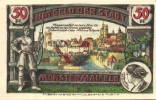 Német Birodalom/Weimari Köztársaság Münstermaifeld 1921. 25Pf + 1M (2x) 4klf teljes sor T:I