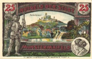 Német Birodalom/Weimari Köztársaság Münstermaifeld 1921. 25Pf + 1M (2x) 4klf teljes sor T:I