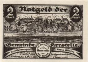 Német Birodalom/Weimari Köztársaság Herstelle 1921. 50 Pf + 1M + 2M
3 klf. teljes sor T:I