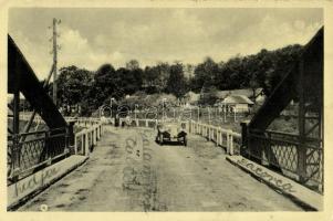 1940 Szolyva, Svalava, Svaliava; híd, autó / bridge, automobile (EK)