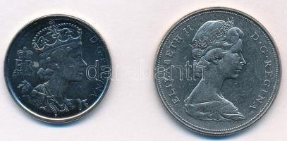 Kanada 1971. 1$ Ni + 2002P 50c Ni borítású acél T:1- kis ph. 
Canada 1971. 1 Dollar Ni + 2002P 50 C...