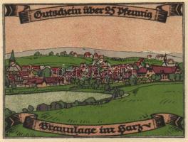 Német Birodalom/Weimari Köztársaság Braunlage 1921. 10Pf + 25Pf + 50Pf 3klf teljes sor T:I