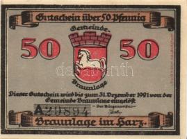 Német Birodalom/Weimari Köztársaság Braunlage 1921. 10Pf + 25Pf + 50Pf 3klf teljes sor T:I