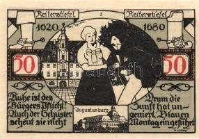 Német Birodalom/Weimari Köztársaság Weissenfels 1921. 50 Pf(6X) 6 klf. teljes sor T:I