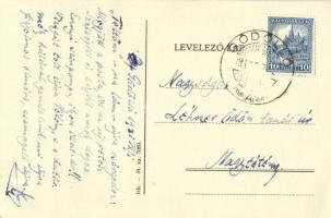 1931 Gödöllő, Magyar Kázmér földművesiskolai tanfelügyelő, néprajzi gyűjtő, etnográfus. A hátoldalon...