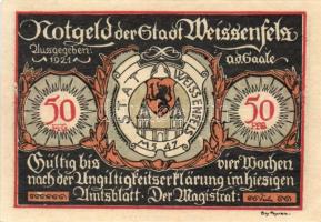 Német Birodalom/Weimari Köztársaság Weissenfels 1921. 50 Pf(6X)
6 klf. teljes sor T:I