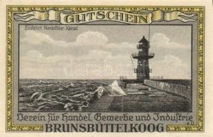 Német Birodalom/Weimari Köztársaság Brunsbüttelkoog 1922. 25Pf + 50Pf + 75Pf + 1M 4klf teljes sor T:...