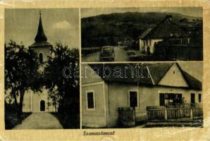 Szamossósmező, Glod; templom, autó / church, automobile (ázott / wet damage)