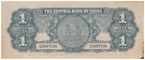Kína 1949. 1$ T:III sérült sarok
China 1949. 1 Dollar C:F damaged corner