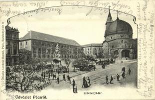 1909 Pécs, Széchenyi tér. Lechner Kornél kiadása