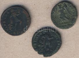 Római Császárság Valens 364-378. Bronzpénz (3x) 2klf variáns T:3,3/4+