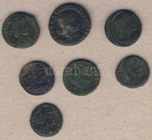 Római Császárság I.Constantius 324-361. Bronzpénz (7x) 5klf variáns T:3,3/4+