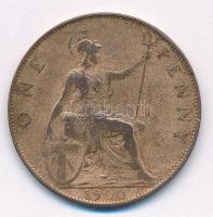Nagy-Britannia 1900. 1p Br "Viktória" T:2- kis ph.
Great Britain 1900. 1 Penny Br "V...