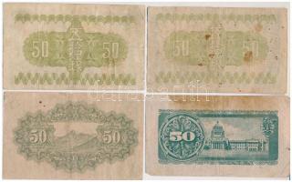 Japán 1938-1948. 50s (4x) T:III,III- ly.
Japan 1938-1948. 50 Sen (4x) C:F,VG hole