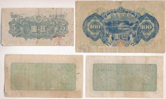 Japán 1946. 5Y + 10Y (2x) + 100Y T:III,III-,IV
Japan 1946. 5 Yen + 10 Yen (2x) + 100 Yen C:F,VG,G