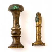 2 db réz pecsétnyomó 5, 4 cm