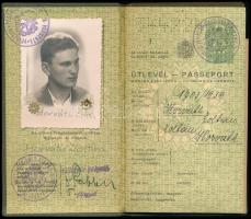 1939 Keményfedeles útlevél