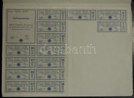 1926. "Miskolczi Gőztéglagyár Rt." részvénye 20P-ről, szelvényekkel
