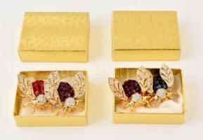 4 db miniatűr bogár formájú kitűző, bross 3 cm