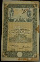 1912. "Államadóssági kötvény" 100K-ról + 1917. "Hadsegítési és Népjóléti nyereménykölcsön" nyereménykötvény 40K-ról