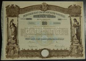 1906. "Pesti Hazai Első Takarékpénztár- Egyesület" nyereménykötvénye 100K-ról