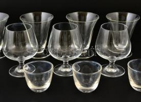 3x6 db üveg pohár. boros, pálinkás, likőrős