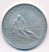 1992. "Nyári Olimpia - Barcelona / Téli Olimpia - Albertville" fém emlékérem (32mm) T:2
1...