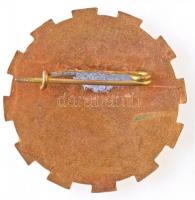 ~1960-1970. "Kohászati Alapanyagellátó Vállalat Budapest" zománcozott fém jelvény (35,5mm)...