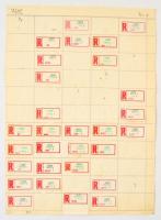 Ragjegy gyűjtemény. 1943 db, variációkkal, lapokra ragasztva