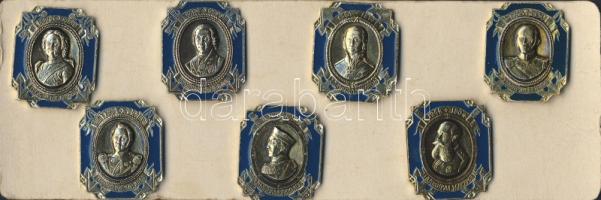 Oroszország DN "Az orosz flotta nagyjai" 7db klf dekoratív, aranyozott, zománcozott kitűző T:1