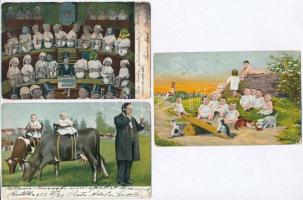 7 db régi montázs képeslap / 7 pre-1945 montage postcards