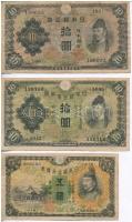 Japán 1930-1944. 5Y + 10Y (2xklf) T:III,III- Japan 1930-1944. 5 Yen + 10 Yen (2xdiff) C:F,VG