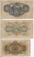Japán 1930-1944. 5Y + 10Y (2xklf) T:III,III-
Japan 1930-1944. 5 Yen + 10 Yen (2xdiff) C:F,VG