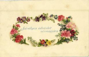18 db régi üdvözlőlap, közte litho / 18 pre-1945 greeting cards, including litho