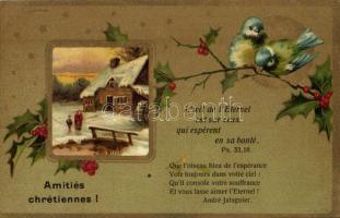 18 db régi üdvözlőlap, közte litho / 18 pre-1945 greeting cards, including litho