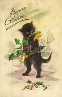 17 db régi macska motívumlap / 17 pre-1945 cat motive cards