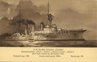 SM Großer Kreuzer Vineta / WWI German Imperial Navy (Kaiserliche Marine) SMS Vineta protected cruiser of the Victoria Louise class