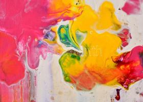 Csepregi Anita (1985-):Tavasz Akril, farost, jelzett, 30x24 cm