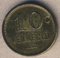 cca 1910. "Fogyasztási Szövetkezet-Diósgyőri Vasgyár-10 vendéglő" vendéglői bárca T:2/3