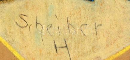 Scheiber jelzéssel: Táncosnő. Pasztell, papír, 59×43 cm