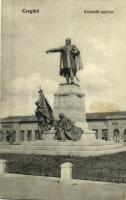 1910 Cegléd, Kossuth-szobor, Lehoczky Mihály és Vajda József üzlete (fl)