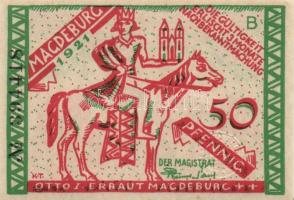 Német Birodalom/Weimari Köztársaság/ Magdeburg 1921. 50Pf(4x) 4klf, teljes sor T:I