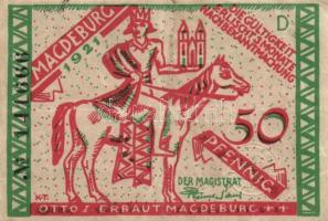 Német Birodalom/Weimari Köztársaság/ Magdeburg 1921. 50Pf(4x) 4klf, teljes sor T:I