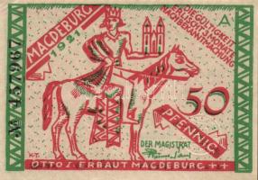 Német Birodalom/Weimari Köztársaság/ Magdeburg 1921. 50Pf(4x) 4klf, teljes sor T:I