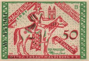 Német Birodalom/Weimari Köztársaság/ Magdeburg 1921. 50Pf(4x) 4klf, teljes sor T:I