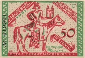 Német Birodalom/Weimari Köztársaság/ Magdeburg 1921. 50Pf(4x) 4klf, teljes sor T:I